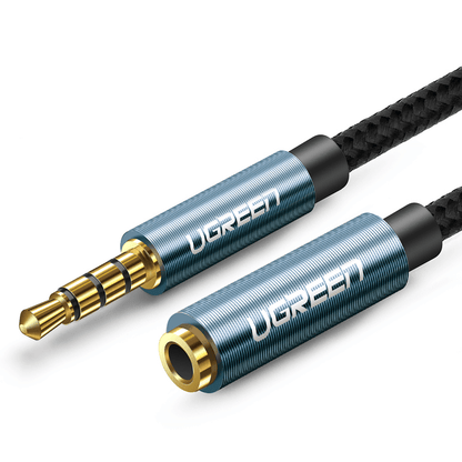 Ugreen 3.5mm Mic Stereo Jack Audio Extension Cable 4-Pole Male to Female - product main blue front angled view - b.savvi