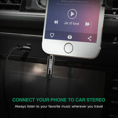 Ugreen 3.5mm Stereo Jack Audio Aux Braided Cable Male to Male - product details connect phone to car stereo - b.savvi