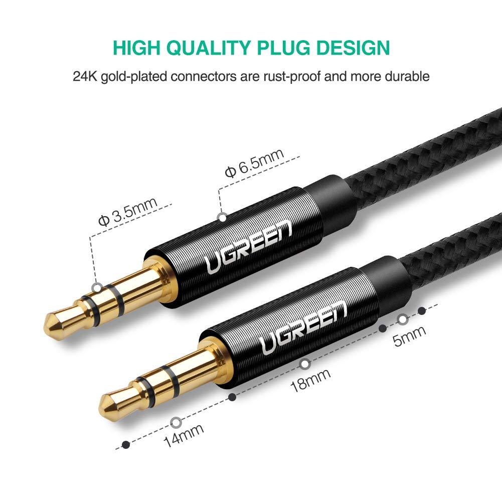 Ugreen 3.5mm Stereo Jack Audio Aux Braided Cable Male to Male - product details high quality design - b.savvi
