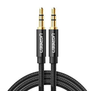 UGREEN audio cable with gold connectors on a white background
