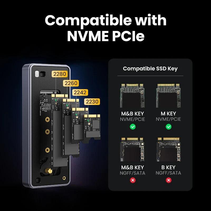 Cablet 40Gbps NVMe SSD Enclosure USB Fast USB C External