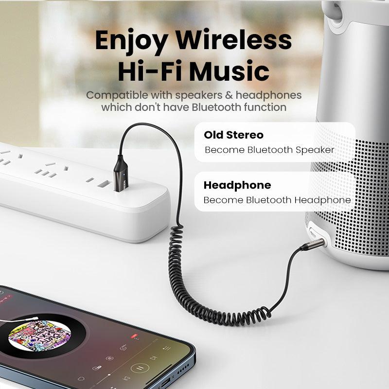 Ugreen Bluetooth 5.3 Aux Adapter Wireless Car Receiver USB to 3.5mm Built-in Mic - product details enjoy wireless music - b.savvi