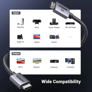 Ugreen HDMI 2.1 Cable 48Gbps Ultra High Speed Certified 8K@60Hz 4K@120Hz - product details - b.savvi