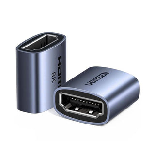 Ugreen HDMI 2.1 Coupler Female to Female Adapter Extender 8K@60Hz 4K@120Hz - product main grey front angled view - b.savvi