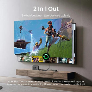 Ugreen HDMI 2.1 Switch 4K@120Hz 8K@60Hz Switcher 2 In 1 - product details switch between two devices - b.savvi