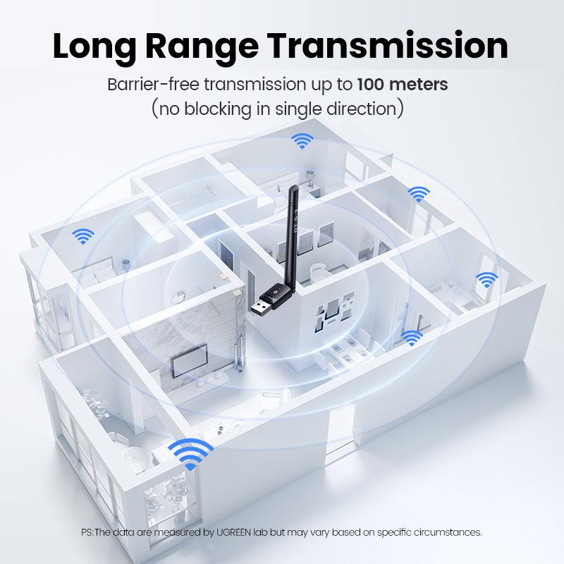 Ugreen Long Range USB Bluetooth 5.3 Wireless Dongle Adapter Receiver for PC - product details long range transmission - b.savvi