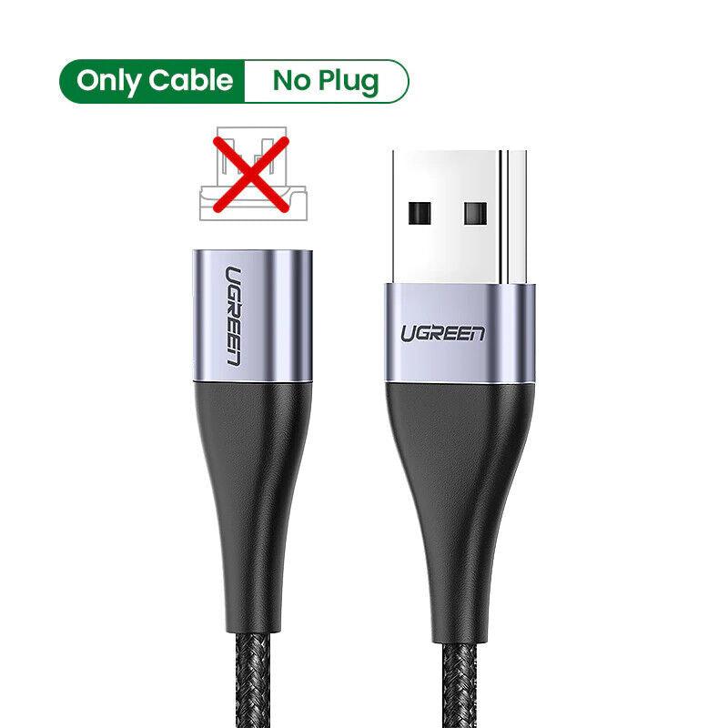 Ugreen Magnetic Reversible USB C & Micro USB Cable - product variant grey front view cable only - b.savvi