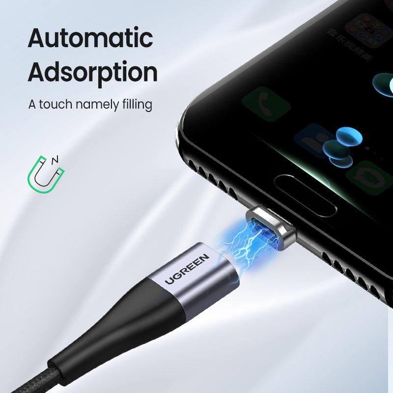 Ugreen Magnetic USB C & Micro USB Charging Cable - product details automatic adsorption - b.savvi