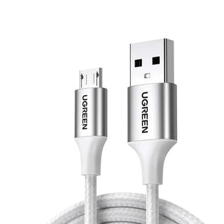 Ugreen Micro USB Fast Charger Cable 3A Charging - product variant silver front angled view - b.savvi
