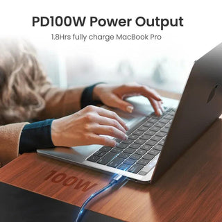 Ugreen Right Angle USB C to USB C Fast Charger Cable 100W PD 5A Charging - product details pd100w power output - b.savvi