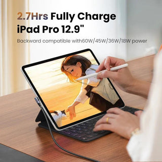 Ugreen Right Angle USB C to USB C Fast Charger Cable 100W PD 5A Charging - product details fully charge ipad pro 12.9 in 2.7 hours - b.savvi