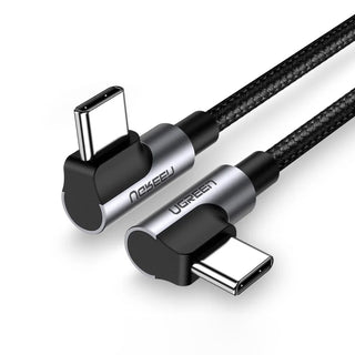 Ugreen Right Angle USB C to USB C Fast Charger Cable 60W PD 3A Charging