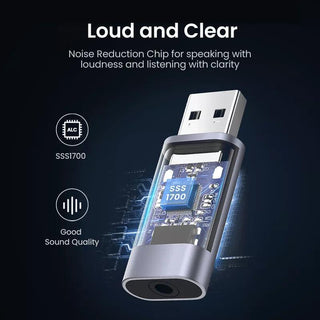 Ugreen Sound Card Audio Adapter USB to 3.5mm Aux External Converter - product details loud and clear - b.savvi