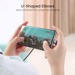 Ugreen U Shape USB C Fast Charger Cable Braided 6A Charging - product details  180 elbow - b.savvi