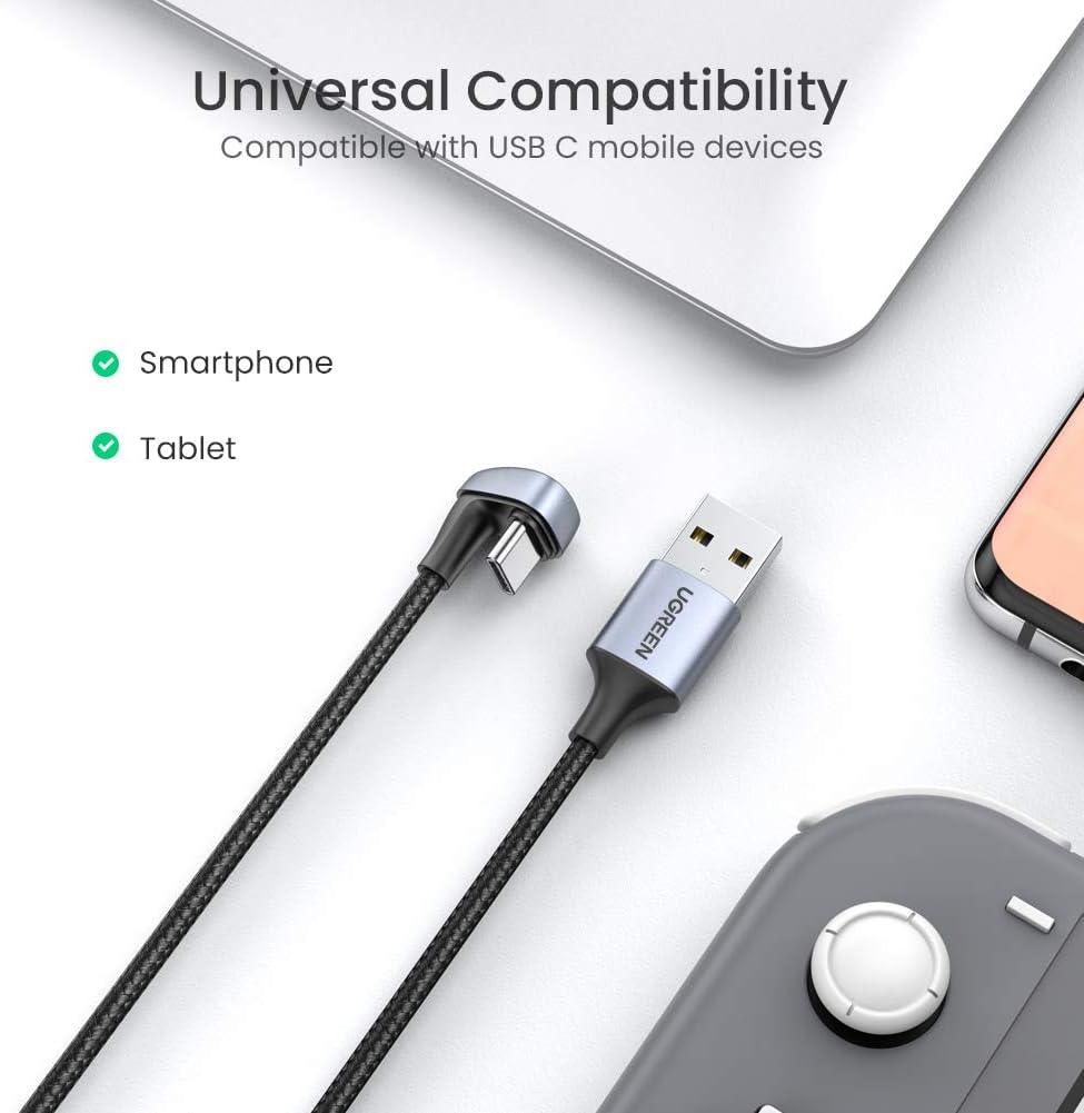 Ugreen U Shape USB C Fast Charger Cable Braided 6A Charging - product details universal compatibility - b.savvi