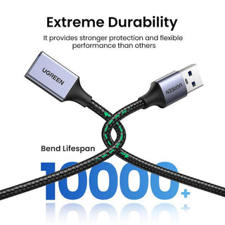 Ugreen USB 3.0 Extension Aluminium Braided Cable Male to Female 5Gbps High Speed Data Extender - product details extreme durability - b.savvi