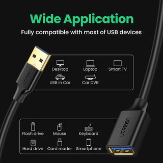 Ugreen USB 3.0 Extension Cable Male to Female 5Gbps High Speed Data Extender - product details wide application - b.savvi