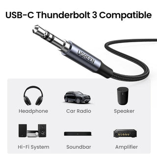 Ugreen USB C to 3.5mm Aux Headphones Audio DAC Adapter Cable (3m) - product details widely compatible - b.savvi
