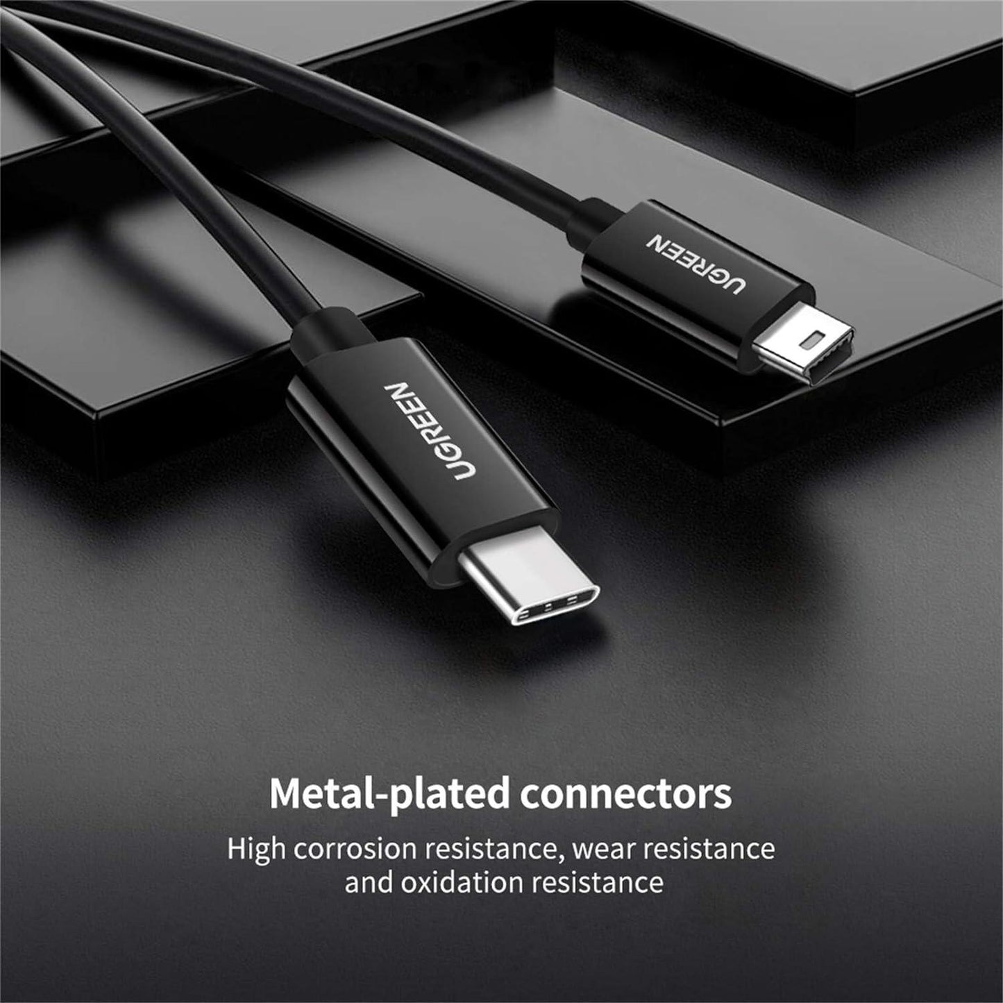 Ugreen USB Type C to Mini USB Cable Sync & Charging - product details metal plated connectors - b.savvi
