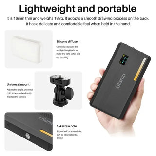Black camera diffuser with features highlighted on a white background