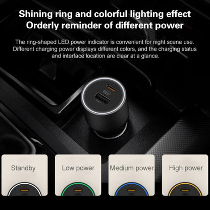Xiaomi Mi 1A1C 100W 5A Car Charger USB C Dual Port PD QC 3.0 Fast Charging - product details shining ring lighting effect - b.savvi