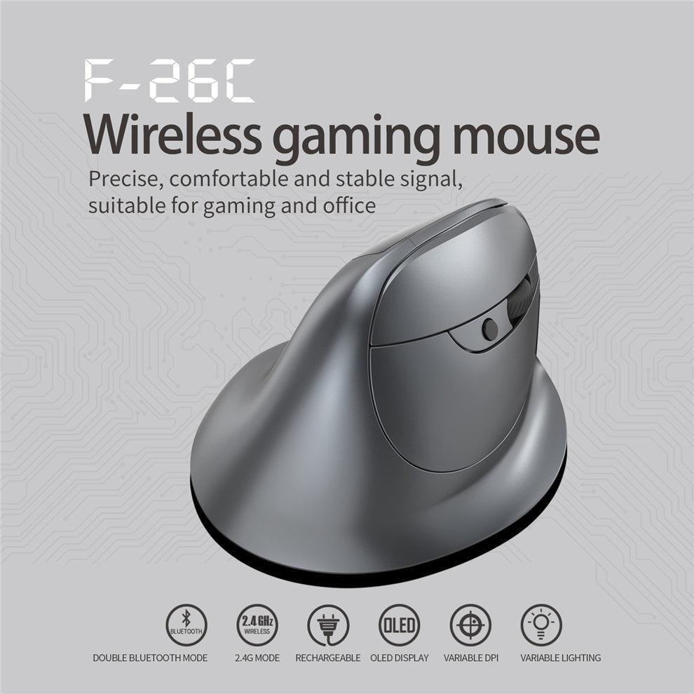 Zelotes F-26C Ergonomic Mouse Wireless, Vertical Mouse with LED Screen - product details wireless gaming comfort - b.savvi