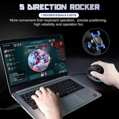 Zelotes Vertical Gaming RGB Mouse with Joystick - product details 5 direction rocker - b.savvi
