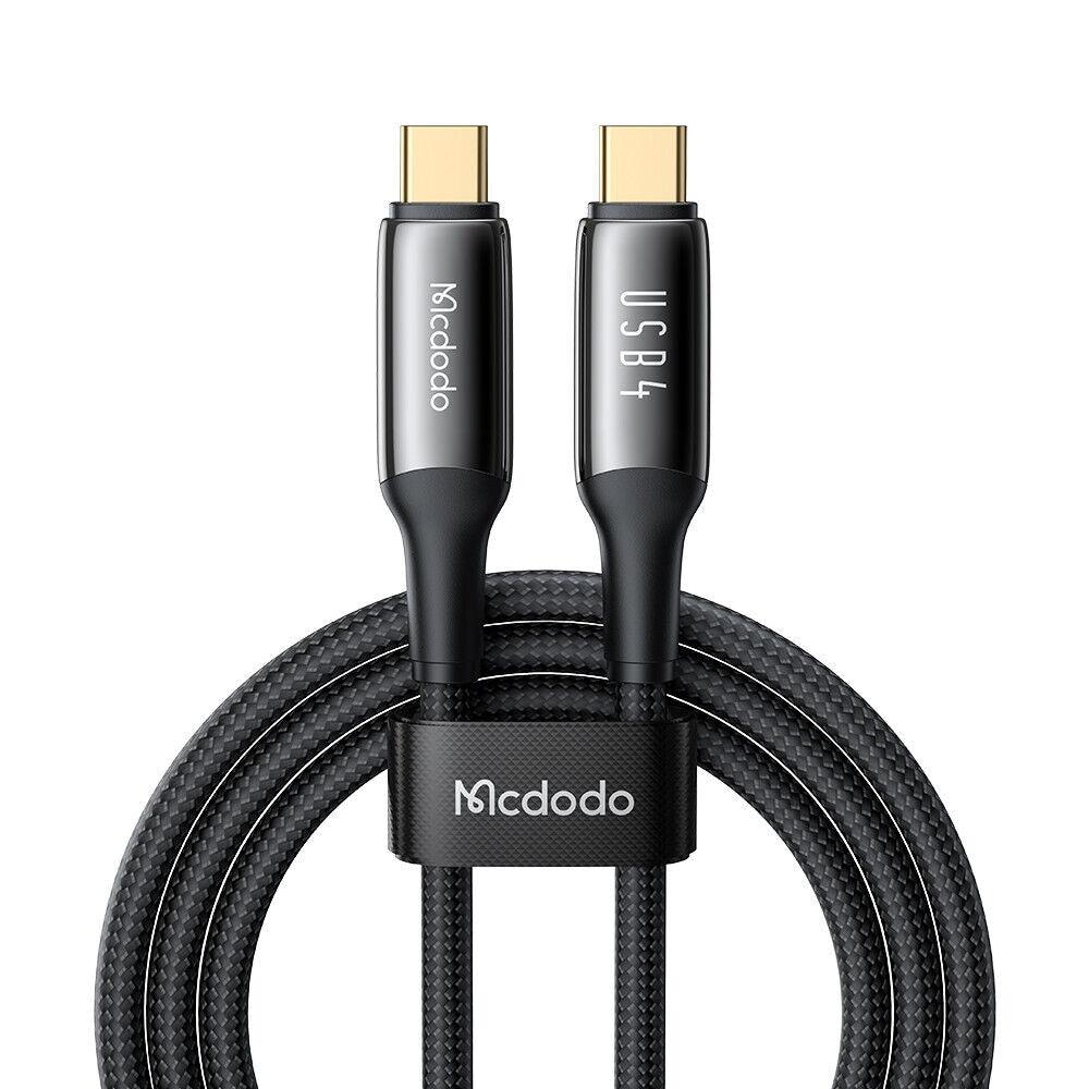 Mcdodo USB4 Fast Charger Cable 40Gbps Data 240W PD3.1 5A Charging 8K 60Hz - product main black front view - b.savvi