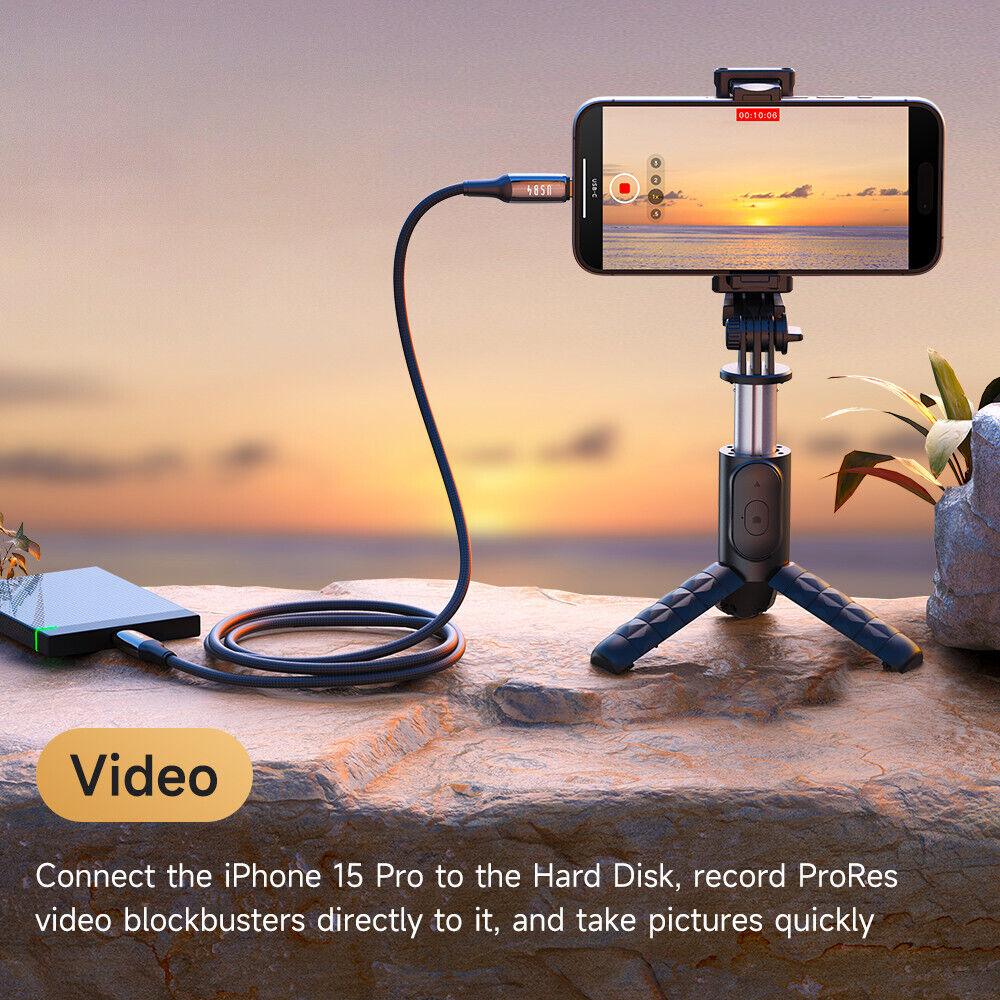Mcdodo USB4 Fast Charger Cable 40Gbps Data 240W PD3.1 5A Charging 8K 60Hz - product details video out - b.savvi