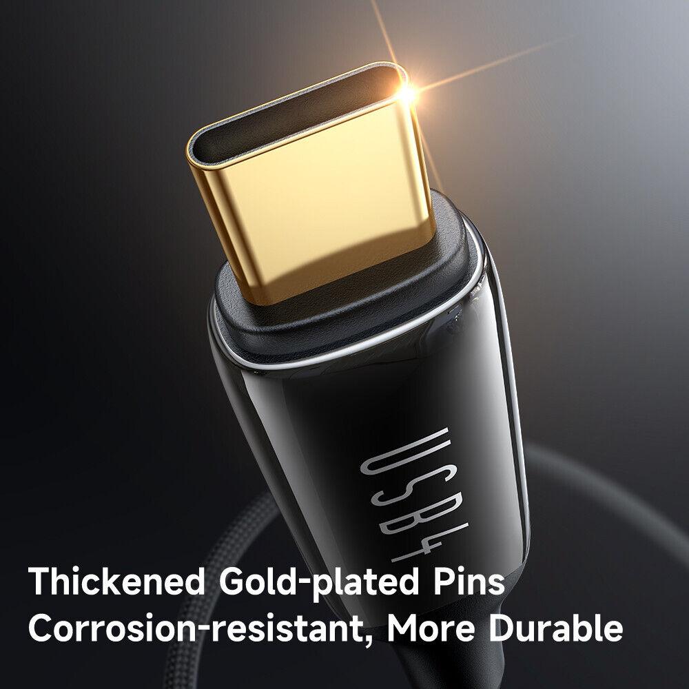 Mcdodo USB4 Fast Charger Cable 40Gbps Data 240W PD3.1 5A Charging 8K 60Hz - product details thickened gold plated pins - b.savvi