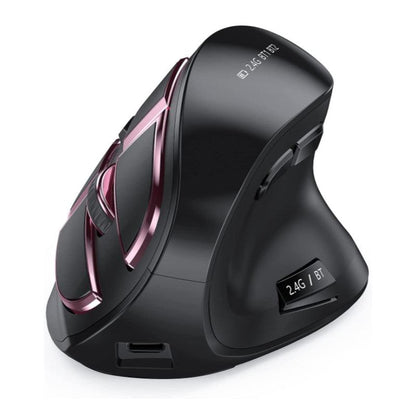 Seenda Ergonomic Mouse Wireless, Vertical Mouse Multi-Purpose - product variant rose gold front angled view - b.savvi