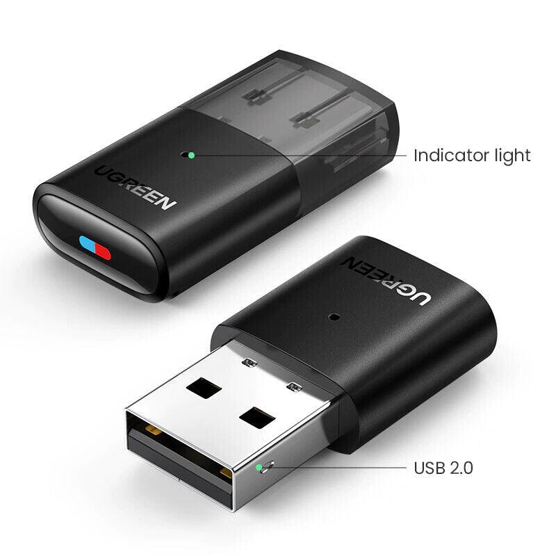 Ugreen Bluetooth 5.0 USB Transmitter Audio Adapter for Nintendo Switch PS4 PS5 - product details indicator light - b.savvi