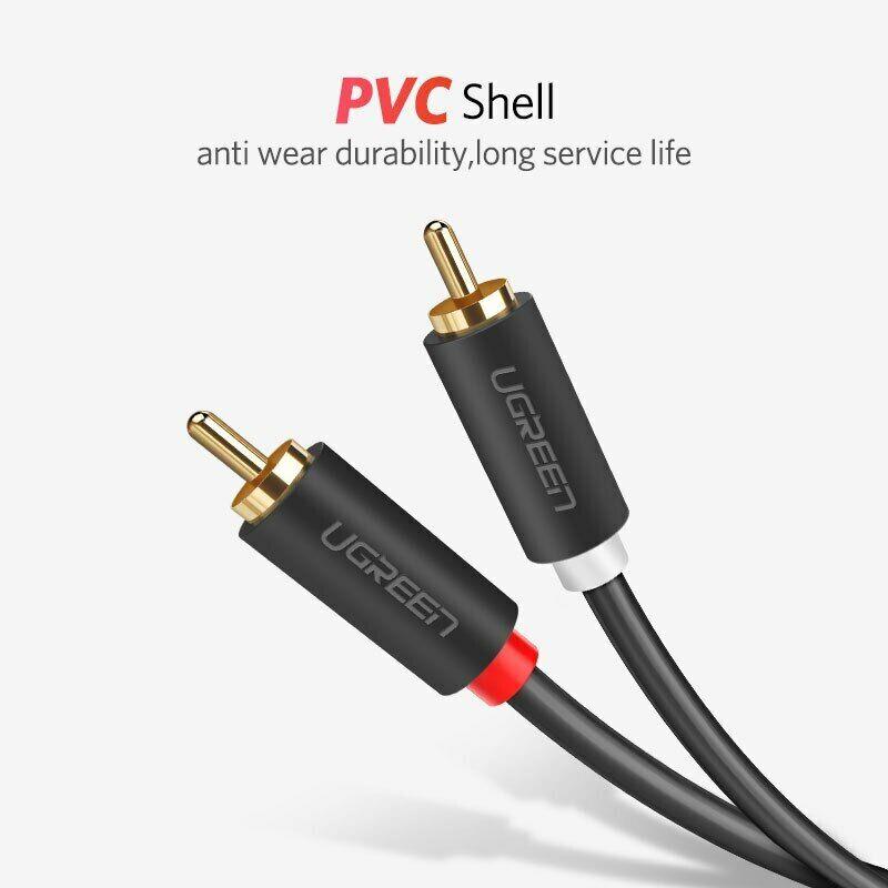 Ugreen RCA Audio Cable 2RCA to 2RCA Male Stereo Audio Twin Phono - product details pvc shell - b.savvi