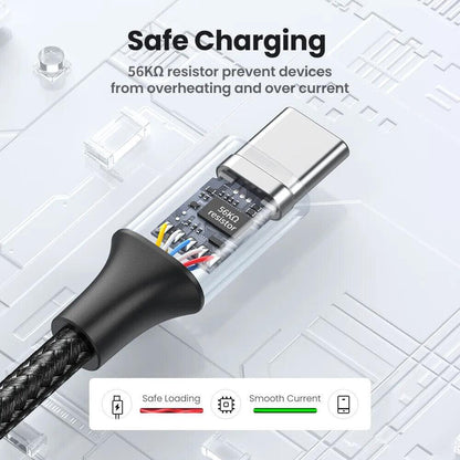 Ugreen USB C Fast Charger Cable Braided 18W 3A Charging - product details - b.savvi