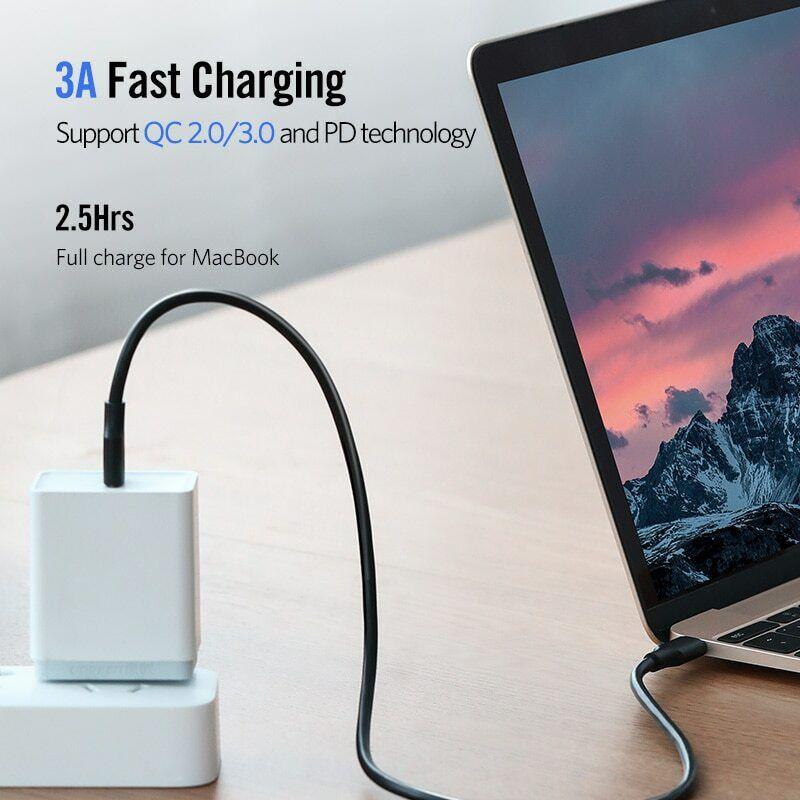Ugreen USB C to USB C Cable Male to Male 60W PD 3A QC3.0 Fast Charge - product details support qc 2.0 and qc 3.0 - b.savvi
