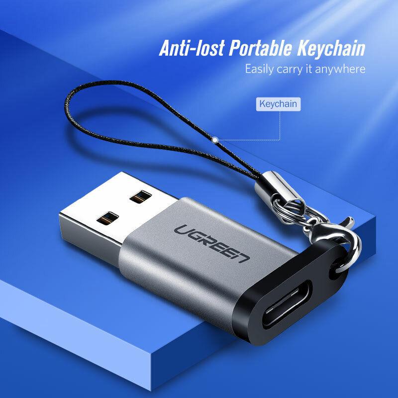 Ugreen USB to USB C Adapter USB A 3.0 Male to USB C 3.1 Female Connector - product details keychain - b.savvi